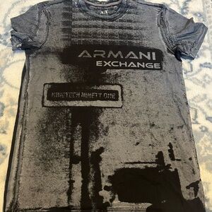 Armani Exchange Charcoal Patterned Tee